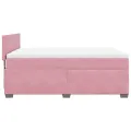 cadre de lit avec matelas Rose 160x200 cm Velours