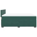 cadre de lit et matelas Vert foncé 160x200cm Velours