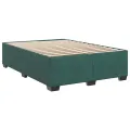 cadre de lit et matelas Vert foncé 160x200cm Velours