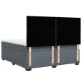 cadre de lit et matelas Gris foncé 180x200cm Velours