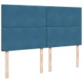cadre de lit et matelas bleu 180x200 cm velours