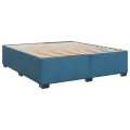cadre de lit et matelas bleu 180x200 cm velours
