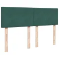 cadre de lit et matelas Vert foncé 160x200cm Velours