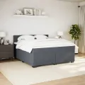 cadre de lit et matelas Gris foncé 180x200cm Velours