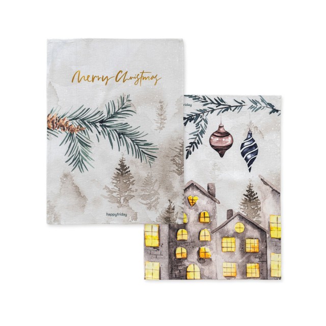 Tissu de cuisine HappyFriday XMAS Multicouleur 70 x 50 cm 15 x 1 x 38