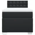 cadre de lit avec matelas Noir 80x200cm Similicuir