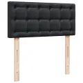 cadre de lit avec matelas Noir 80x200cm Similicuir
