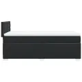 cadre de lit avec matelas Noir 80x200cm Similicuir
