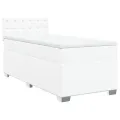 cadre de lit avec matelas Blanc 80x200 cm Similicuir