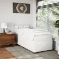 cadre de lit avec matelas Blanc 80x200 cm Similicuir
