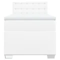 cadre de lit avec matelas Blanc 80x200 cm Similicuir