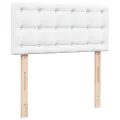 cadre de lit avec matelas Blanc 80x200 cm Similicuir