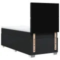 cadre de lit avec matelas Noir 80x200cm Similicuir