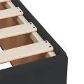 cadre de lit avec matelas Noir 80x200cm Similicuir
