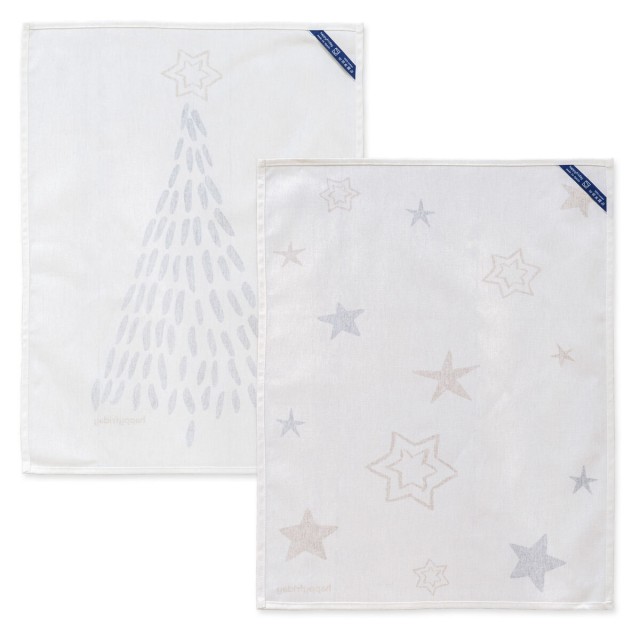 Keukendoek HappyFriday Xmas Gold Multicolour 70 x 50 cm (2 Stuks)