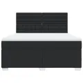 cadre de lit avec matelas Noir 180x200 cm Similicuir