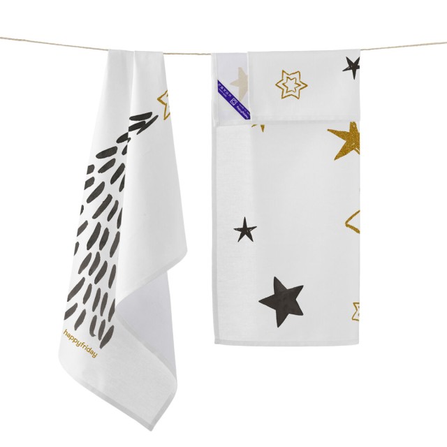 Panno da Cucina HappyFriday Xmas Gold Multicolore 70 x 50 cm (2 Unità