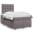 cadre de lit avec matelas Gris 120x200 cm Similicuir