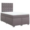 cadre de lit avec matelas Gris 120x200 cm Similicuir