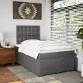 cadre de lit avec matelas Gris 120x200 cm Similicuir
