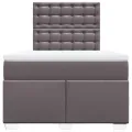 cadre de lit avec matelas Gris 120x200 cm Similicuir