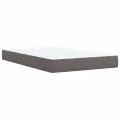 cadre de lit avec matelas Gris 120x200 cm Similicuir