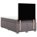 cadre de lit avec matelas Gris 120x200 cm Similicuir