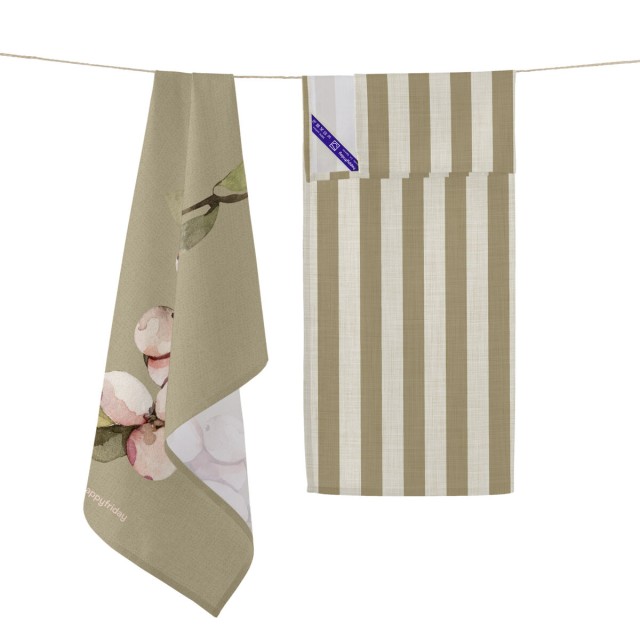 Tissu de cuisine HappyFriday Grape Juice Multicouleur 70 x 50 cm (2 Un