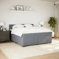 cadre de lit et matelas Gris foncé 180x200cm Velours