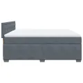 cadre de lit et matelas Gris foncé 180x200cm Velours