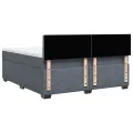 cadre de lit et matelas Gris foncé 180x200cm Velours