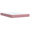 cadre de lit et matelas rose foncé 140x200cm velours