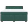 cadre de lit et matelas Vert foncé 180x200cm Velours