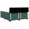 cadre de lit et matelas Vert foncé 180x200cm Velours