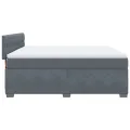 cadre de lit et matelas Gris foncé 180x200cm Velours