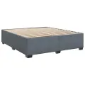 cadre de lit et matelas Gris foncé 180x200cm Velours