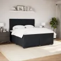cadre de lit avec matelas Noir 180x200 cm Velours