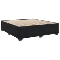 cadre de lit avec matelas Noir 180x200 cm Velours