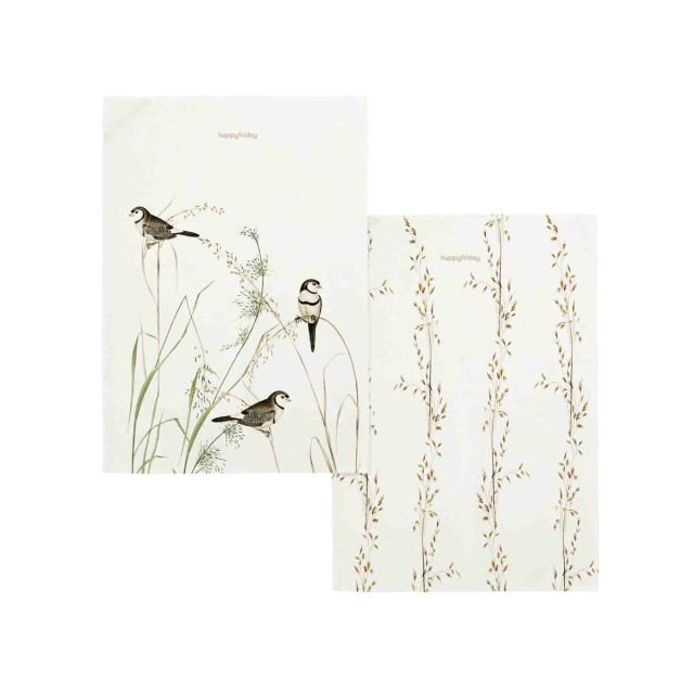 Paño de Cocina HappyFriday Happy birds Multicolor 70 x 50 cm (2 Unida