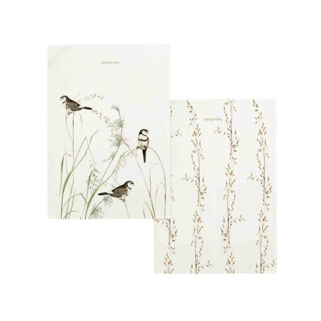 Keukendoek HappyFriday Happy birds Multicolour 70 x 50 cm (2 Stuks)
