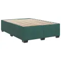cadre de lit et matelas Vert foncé 140x200cm Velours