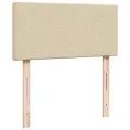 cadre de lit et matelas Crème 90x190 cm Tissu