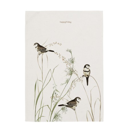 Keukendoek HappyFriday Happy birds Multicolour 70 x 50 cm (2 Stuks)