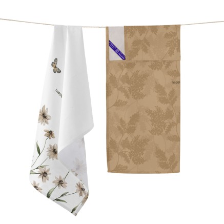 Tissu de cuisine HappyFriday Burgeoning Multicouleur 70 x 50 cm (2 Uni 2