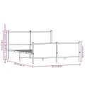 Cadre de lit en métal sans matelas chêne sonoma 150x200 cm