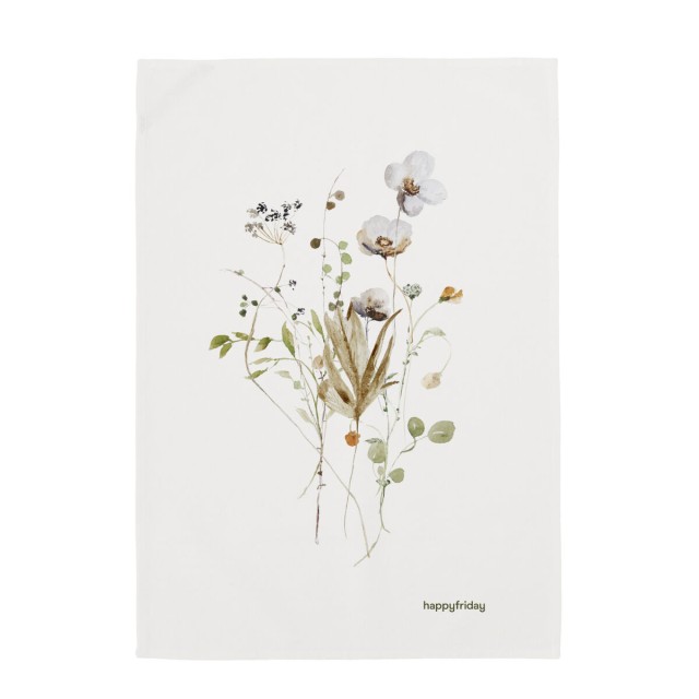 Tissu de cuisine HappyFriday Ikebana Multicouleur 70 x 50 cm (2 Unité