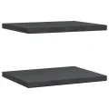 Étagères murales 2 pcs 50x40x3 cm noir acier inoxydable