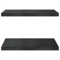Étagères murales 2 pcs 50x40x3 cm noir acier inoxydable