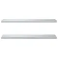 Étagères murales 2 pcs 100x30x3 cm argenté acier inoxydable