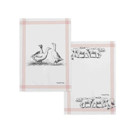 Tissu de cuisine HappyFriday Cua Cua Multicouleur 70 x 50 cm (2 Unité